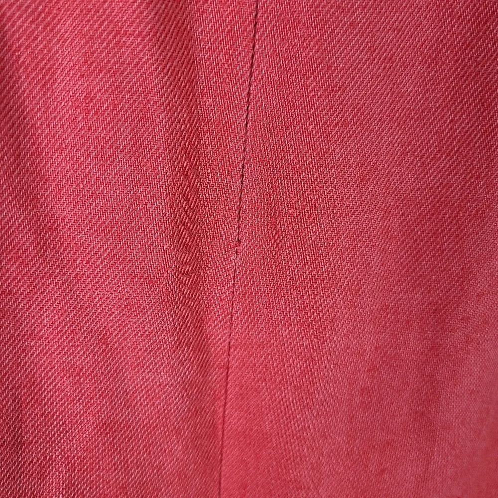Sonia Rykiel Paris Coral Orange Linen Straight Pencil Vintage Skirt